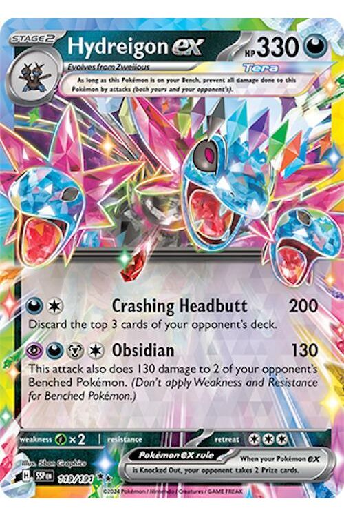 Hydreigon ex (119/191) [Scarlet & Violet: Surging Sparks] Damaged Holofoil