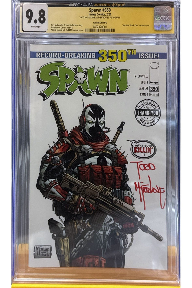 SPAWN #250 | THANK YOU VARIANT SIGNED BY MCFARELAN CGC 9.8