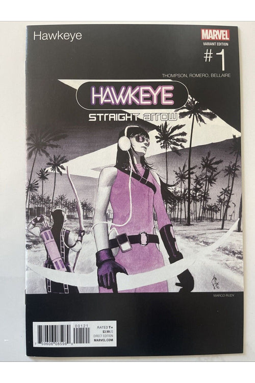 Hawkeye #1 Marco Rudy Hip/Hop Variant Marvel Comics  2016 Kate Bishop Cover HTF