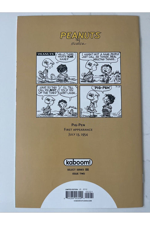 PEANUTS V2 #2 PIG-PEN 1st APPEARANCE VARIANT COVER CHARLES SHULZ 2012 RARE HTF