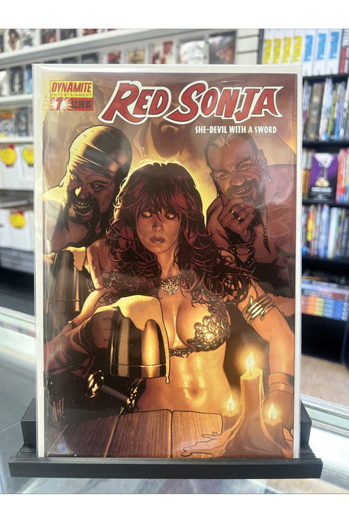 Red Sonja #7 (VF+) 2005 Series Adam Hughes Cover Dynamite Comics (B16)(39)